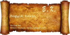Begyik Kevin névjegykártya